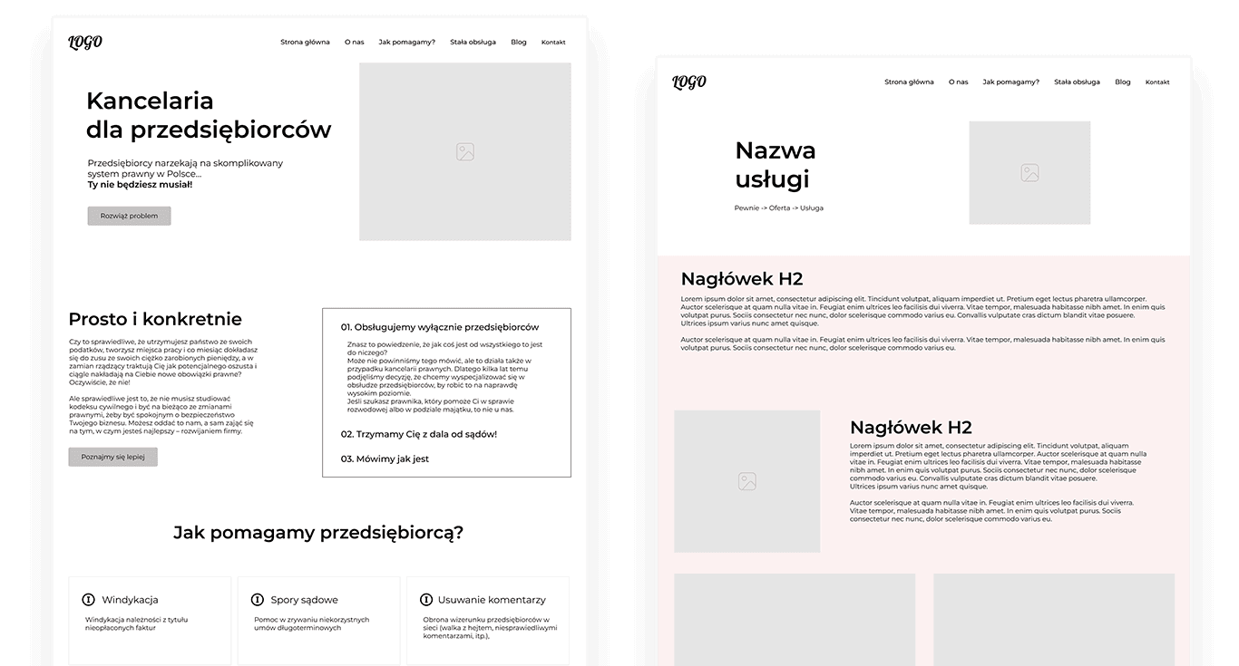 Projekt UI strony www