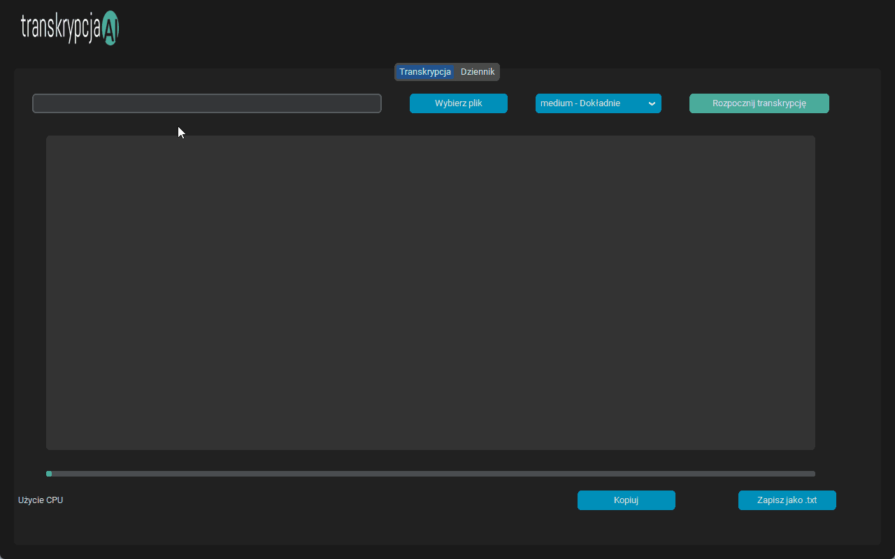 Pierwsza, robocza wersja programu beScript